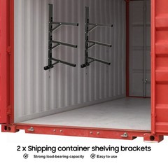 2PCS Adjustable Cargo Shipping Container Shelving Shelf Brackets up to 1000 Lbs
