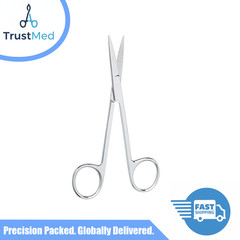 1 Piece IRIS Scissor 4.3″ 1pc Straight Blades Sharp/Sharp Heavy Pattern Premium