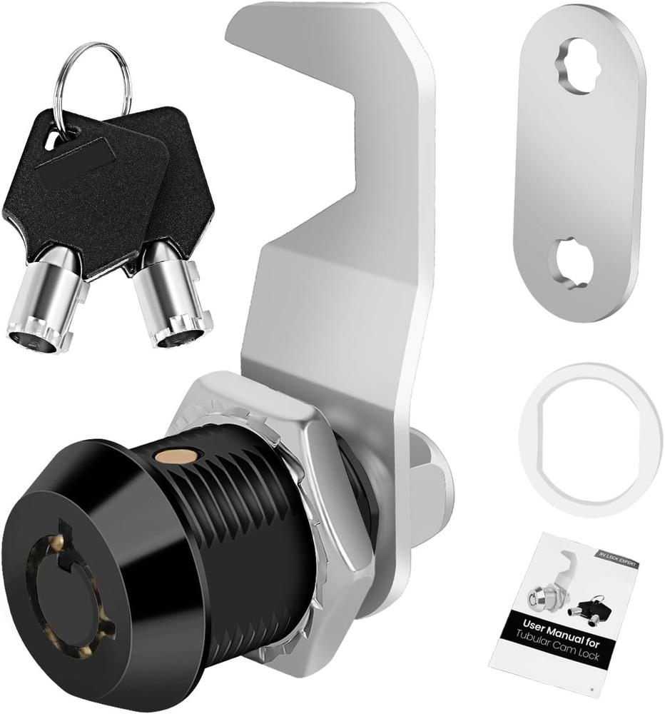 Harbor Freight Tool Cart Lock – Zinc Alloy (5/8 Inch 1 Pack-Black) – Hook Cam