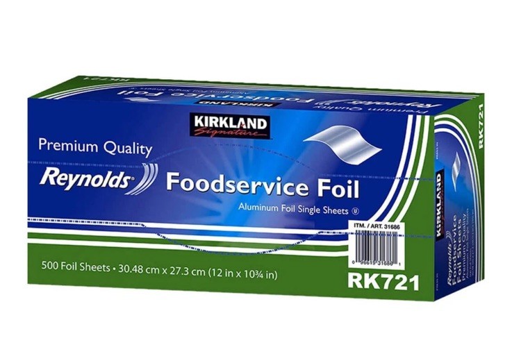 New Kirkland Signature FoilSheet-500ct ALUMINUM FOIL SHEETS, 12” X 10.75” Sheets