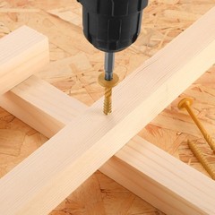 x 2 Inch Outdoor Structural Wood Deck Screws 94Pcs/2lb, Carbon Steel, Tan, Fl…