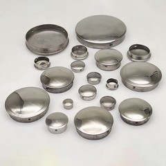 Round 304 Stainless Steel Blanking End Caps Tube Pipe Inserts Plug Bung 9-114mm