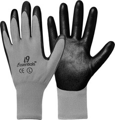 12 Pairs Polyester & Nitrile Safety Work Gloves with Seamless Liners Smooth