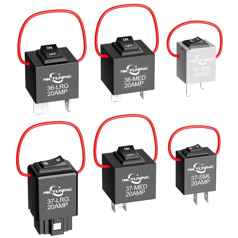MICTUNING 6x 9038A Relay Test Bypass Switch Master Kit w/Loop Relay Tester 20Amp