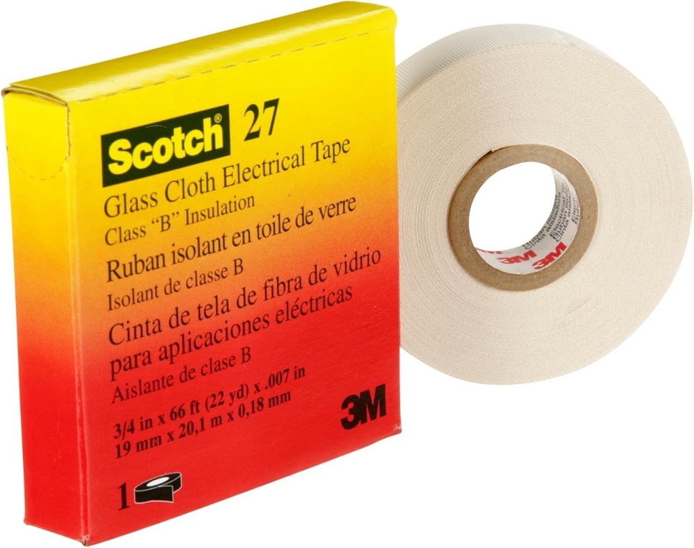 Glass Cloth Electrical Tape 27 3/4 in x 66 ft High Temp Single Roll