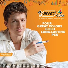 BIC 4-Color Mini Ballpoint Pen Medium Point (1.0mm) Assorted Inks 2-Count