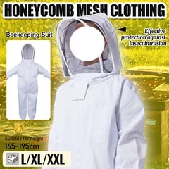 XL Beekeeping Suit Full Body Coverall Beekeeper Outfit Jacket With Veil Unisex