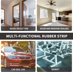 Self Adhesive Rubber Strips, Solid Neoprene Rubber Sheets Rolls Strips