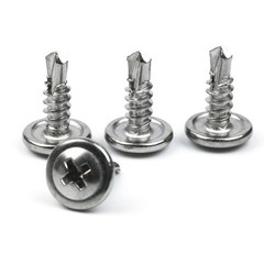 Jetovo 100 Pack 410 Stainless Steel Wafer Head 0.5 inches, silver tone