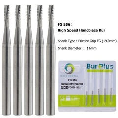 Wave Dental Operative Tungsten Carbide Bur Straight Fissure FG 556 557 558