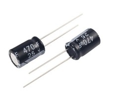 470uF 25V 8 * 12mm 20pcs Electrolytic Capacitor 470 UF MFD 25 Volt 0.32 * 0.47in
