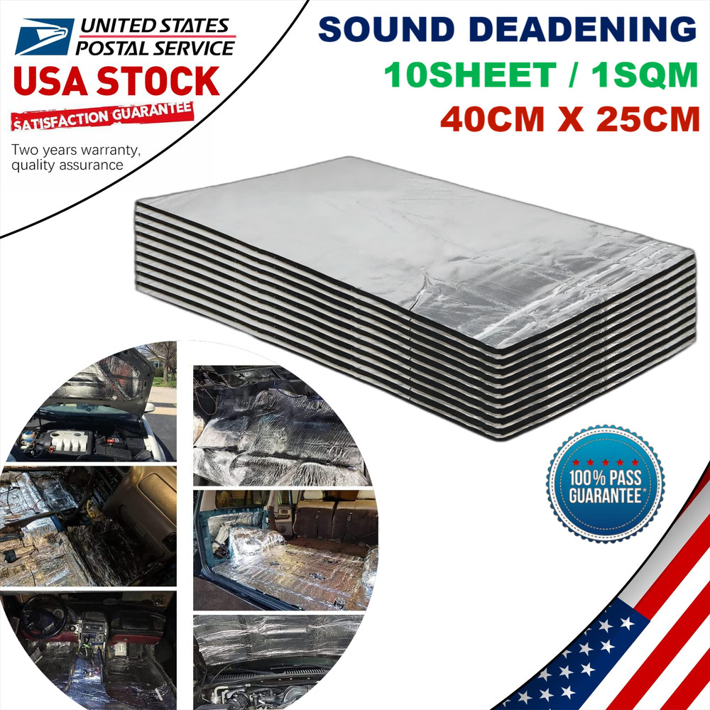 10 Sheets For reduction noise Car Sound Deadening heat insulation Mat 16”x10”