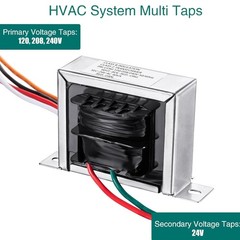 Easy-to-Install 40VA HVAC Control Transformer, Primary 20/208/240V, Certified