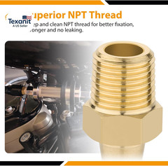 4Pcs Brass Hose Barb Fittings 1/4″ Hose Barb to 1/8 NPT Male Thread Air Hose Fit
