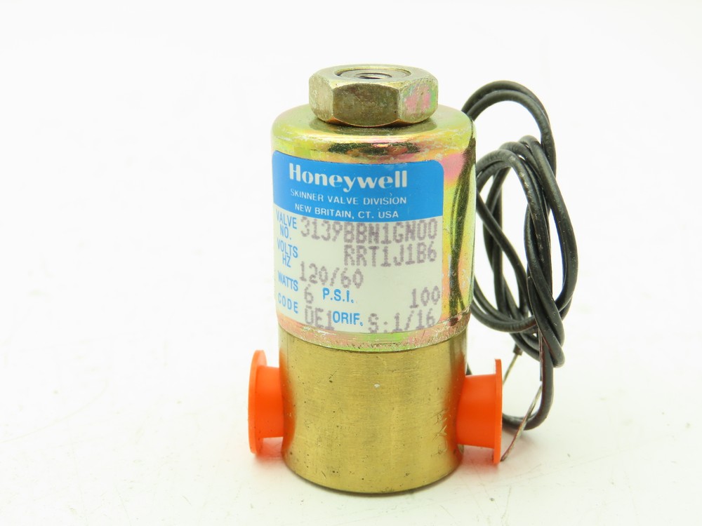 Honeywell Skinner 3139BBN1GN00 Solenoid Valve 3-Way NO 120V 100 PSI 1/8″ NPT