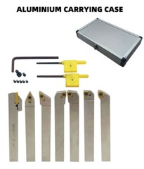 7PC 1/2″ Shank Indexable Carbide Lathe Turning Insert Tool Holder Bit Se suit US