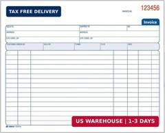 Adams Spiral Invoice Book, 8 1/2 x 7 1/4 Inches, 2-Part, Carbonless, White/Canar
