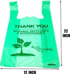 Biodegradable Plastic T-Shirt Shopping Bags 22×6.5×12 0.5 Mil Grocery Bulk