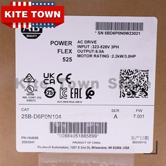 2023 New Factory Sealed Allen-Bradley 25B-D6P0N104 525 2.2kW 3Hp AC Drive
