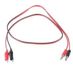 Electric Jumper Wire Power Test Cable Double Ended Alligators Clip Set