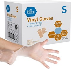 MED PRIDE 1000ct Bulk Vinyl Gloves Disposable 4.3 Mil Powder Free Latex Free