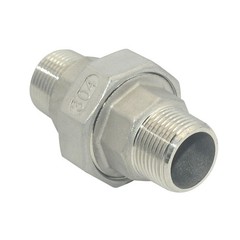 3/4″ in NPT Male thread Malleable Straight Union Coupling Pipe Stainless Steel