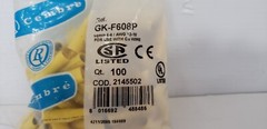 GK-F608P INSULATED FEMALE TERMINAL, 12-10 AWG 4-6mm² YELLOW QTY 100 NIB