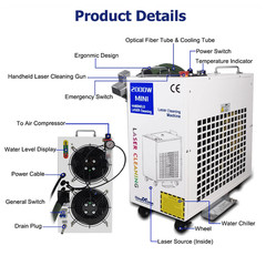 1500W Handheld Fiber Laser Cleaning For Rust Paint Removal Industrial Grade