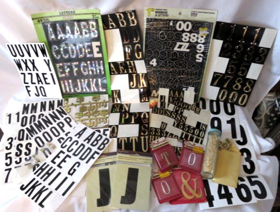 NEW Hy-Ko Vinyl Numbers and Letters Different sizes-Self Adhesive Lot-over 400!