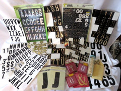 NEW Hy-Ko Vinyl Numbers and Letters Different sizes-Self Adhesive Lot-over 400!