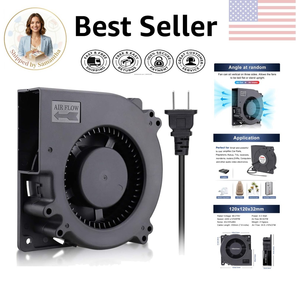 Versatile EC Blower Fan 120mm x 32mm – Low Noise, Long Lifespan & Efficient