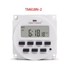 2PC Digital Timer Switch 1 Second Interval 7 Days Programmable 24 Hours TM618H-2