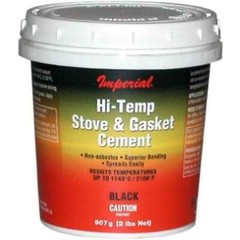 UNITED STATES HDW MFG/U S HA KK0295-A 16OZ BLK Furnace Cement, 16 Oz, Black