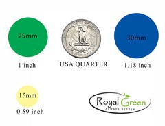 Royal Green Colored Labels Roll 1 1/4 Inch (3cm) Color-Coding Dot Stickers 30mm