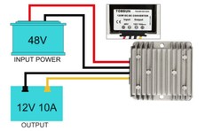 DC 48V to 12V 10A 120W Converter Voltage Reducer Step Down Module for Golf Cart