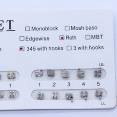 10kits dental orthodontic mental bracket brace mini roth 022 345 hooks 20pcs/kit