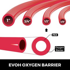 1/2 x 900ft Pex Tubing Oxygen Barrier O2 EVOH Red Radiant for in Floor Heat Pipe