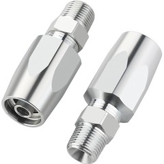 3/8” Reusable Hydraulic Hose Repair Fittings 2PCS