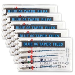 10X Dental V Blue Rotary NiTi Endo Files Root Canal Engine Use 0.06 #15-#40 25mm
