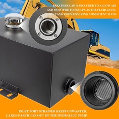 5 Gallon 14 Gauge Hydraulic Fluid Reservoir Tank Inlet 1-1/2″/ Outlet 3/4″ FNPT