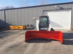 7′ Bobcat 30″ Snow Pusher Box Skid steer Commercial Plow Box CAT Case Protech