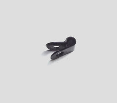 x50 ESSENTRA CC.125 SSCC37C0125B BLACK NYLON PLASTIC P-CLIP WIRE CABLE CLAMP 1/8