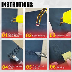 Plastic Welder, 2 in 1 Plastic Welding Kit, 1000PCS Hot Stapler Plastic Repair