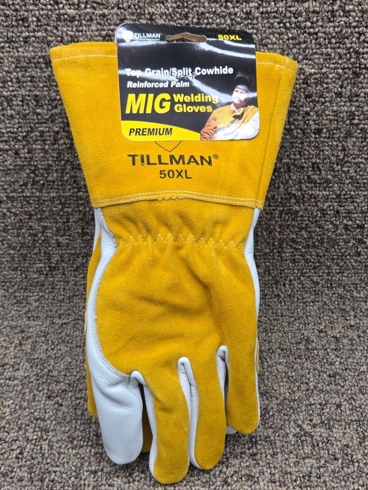 Tillman 50XL Premium Top Grain and Split Cowhide Welding Gloves MIG XLarge