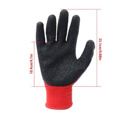 12 Pairs Crinkle Latex Rubber Coated Grip Work Gloves Cut Resistant Size L