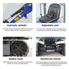 Free Shipping 13.5HP Mini Excavator 1 TON B&S EPA Engine Hydraulic Thumb Digger
