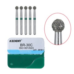 100PCS Dental Diamond Burs for High Speed Handpiece Medium FG 1.6mm AZDENT USA