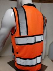 Safety vest orange with Tablet Pocket