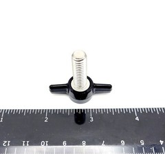5/16″ Thumb Screw Bolts Black Plastic Butterfly Clamping Tee Wing Knob Stainless