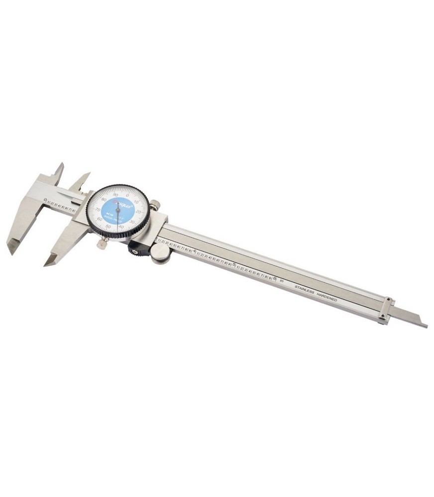 DASQUA 0-6″ STAINLESS STEEL DIAL CALIPER WITH DEPTH GAGE (2210-8280)
